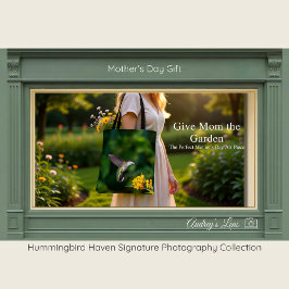 Bolso De Tela Hummingbird Floral Art Tote Bag Mother's Day Gift