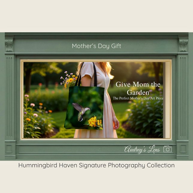 Bolso De Tela Hummingbird Floral Art Tote Bag Mother's Day Gift (Subido por el creador)