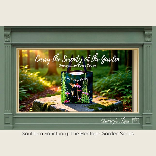 Bolso De Tela Hummingbird & Pink Coneflower Botanical Tote (Subido por el creador)