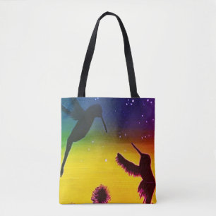 Bolso De Tela Hummingbirds del atardecer