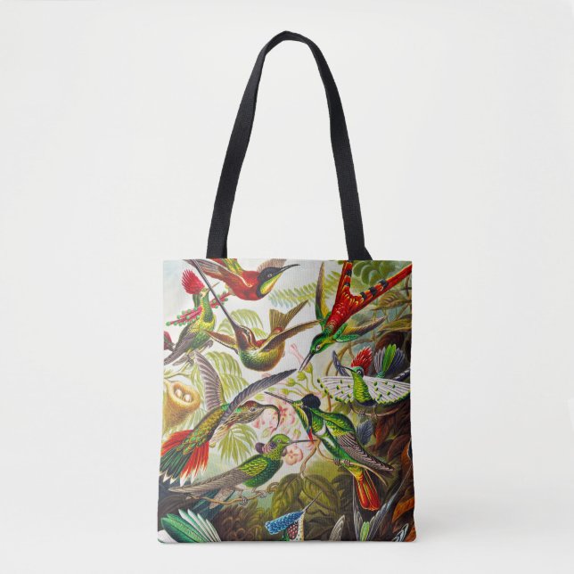 Bolso De Tela Hummingbirds por Ernst Haeckel (Anverso)