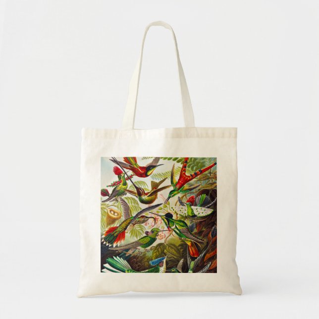 Bolso De Tela Hummingbirds por Ernst Haeckel (Frente)