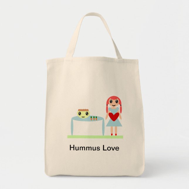 Bolso De Tela Hummus Love "I love hummus" (Frente)