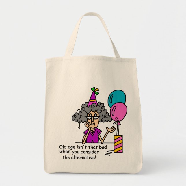 Bolso De Tela Humor alternativo de cumpleaños (Frente)