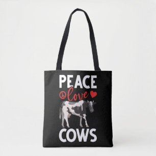 Bolso De Tela Humor animal de Cow Lover Peace Farm