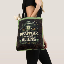 Bolso De Tela Humor de Abducción Alienígena OVNI