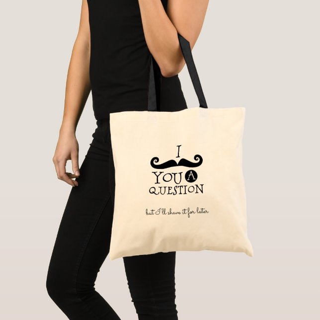 Bolso De Tela Humor de bigote negro (Anverso (producto))