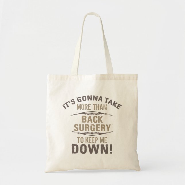 Bolso De Tela Humor de cirugía de espalda (Frente)