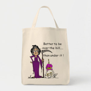 Bolso De Tela Humor de cumpleaños de Grim Reaper