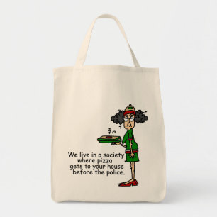 Bolso De Tela Humor de entrega de pizza