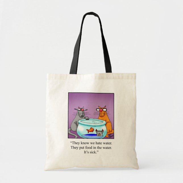 Bolso De Tela Humor de gato divertidísimo Tote Bag (Frente)