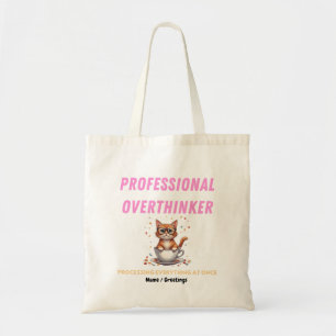 Bolso De Tela Humor de gato identificable Pensador excesivo prof