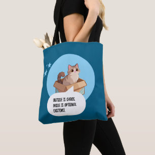 Bolso De Tela Humor de introvertido amante de gatos divertidos