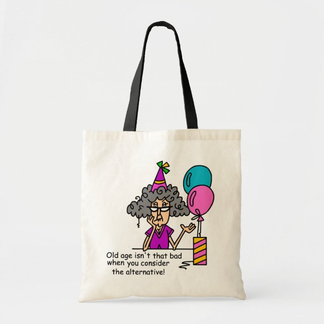 Bolso De Tela Humor de la alternativa del cumpleaños (Frente)