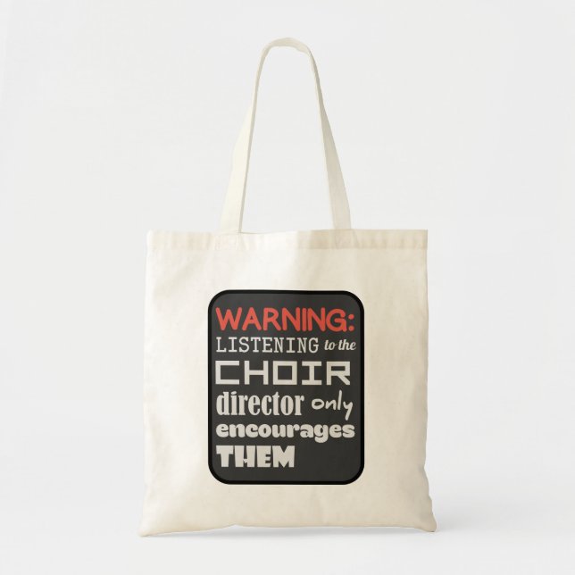 Bolso De Tela Humor de la música del coro (Frente)