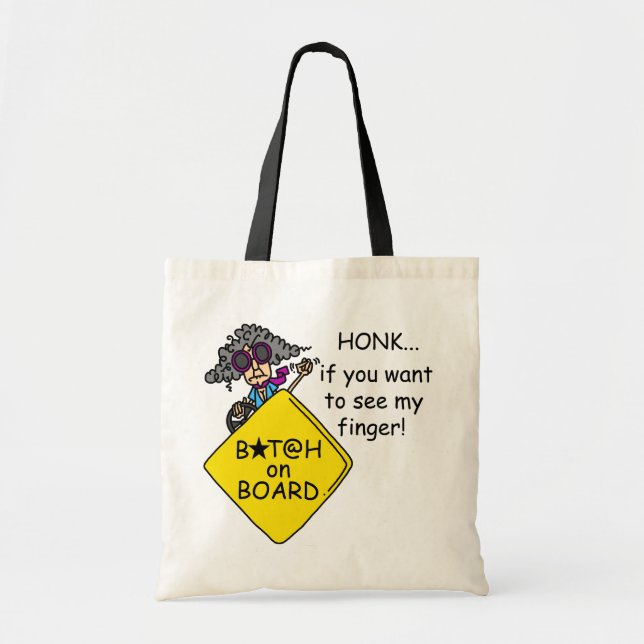 Bolso De Tela Humor de la rabia del camino (Frente)