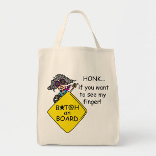 Bolso De Tela Humor de la rabia del camino