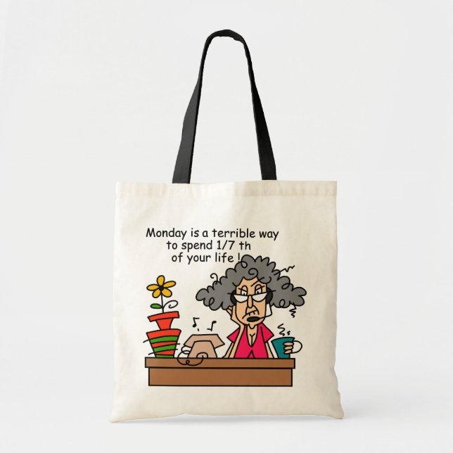 Bolso De Tela Humor de los lunes (Frente)
