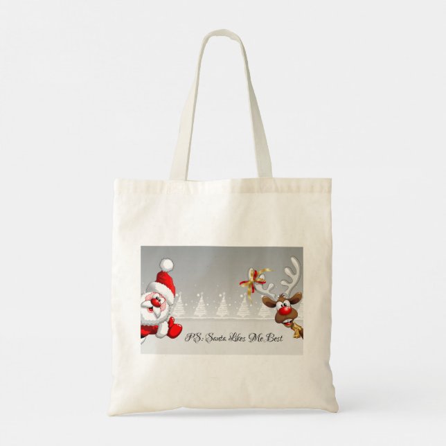 Bolso De Tela Humor de los navidades (Reverso)