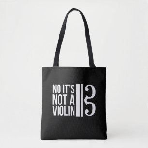 Bolso De Tela Humor de músico Viola Alto Clef no violín