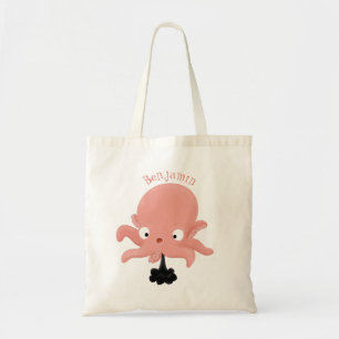 Bolso De Tela Humor de personalizado de pulpo de bebé de color r