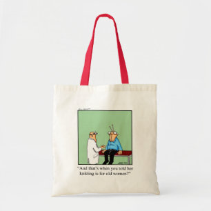 Bolso De Tela Humor de punto Tote Bag Gift