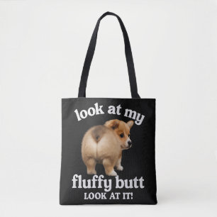 Bolso De Tela Humor de Trasero de Corgi Divertido - Mira Mi Tras