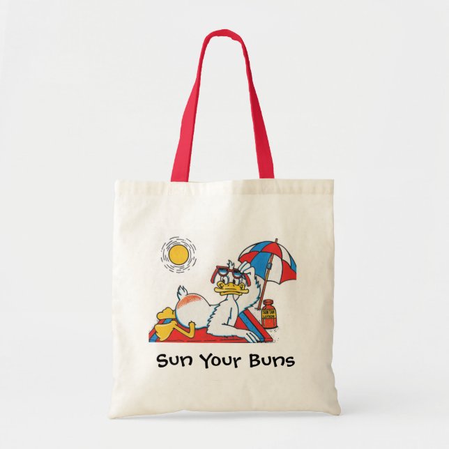 Bolso De Tela Humor de vacaciones de Sun Your Buns (Frente)
