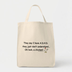 Bolso De Tela Humor del pollo de ADHD
