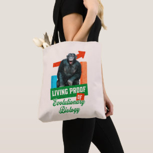 Bolso De Tela Humor divertido de biología evolutiva de chimpancé