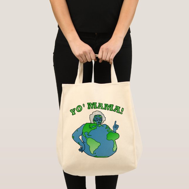 Bolso De Tela Humor divertido del planeta de la mamá Día de la (Anverso (producto))