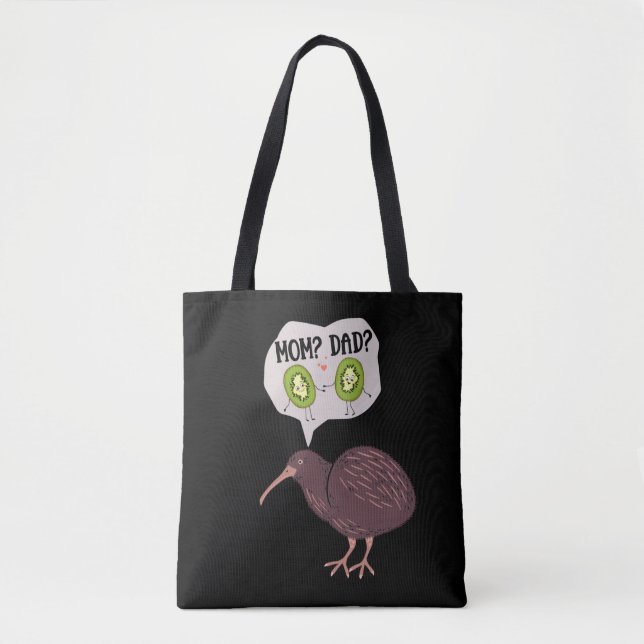 Bolso De Tela Humor familiar de pájaro lindo Kiwi Nueva Zelanda (Anverso)