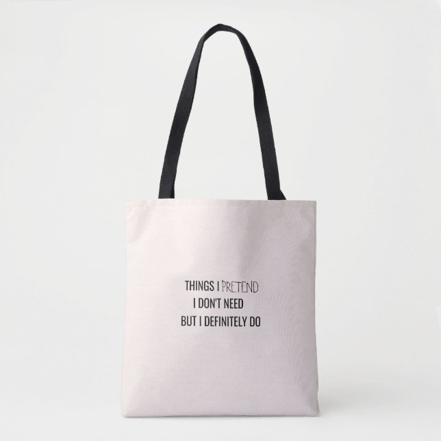 Bolso De Tela  Humor funny sarcasm witty quote  (Anverso)