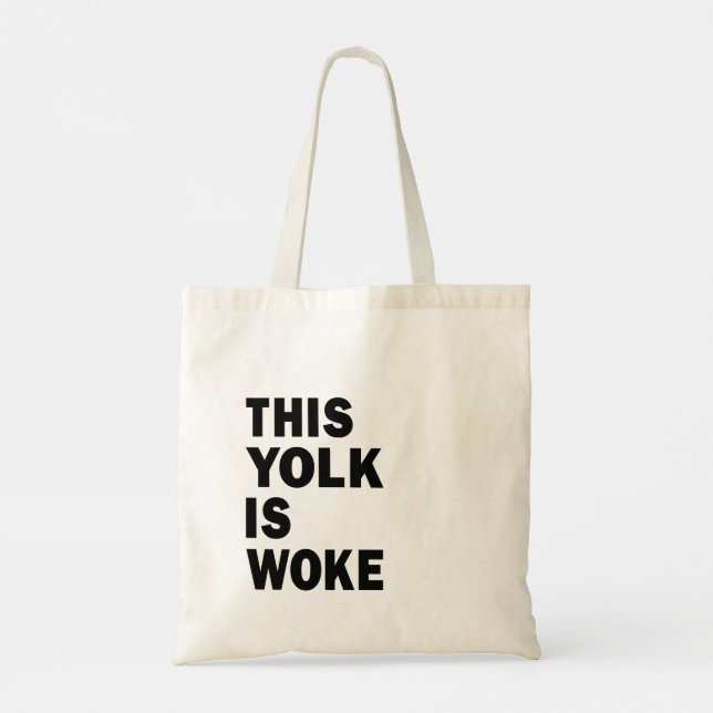 Bolso De Tela Humor gracioso de moda de huevo que despierta este (Reverso)