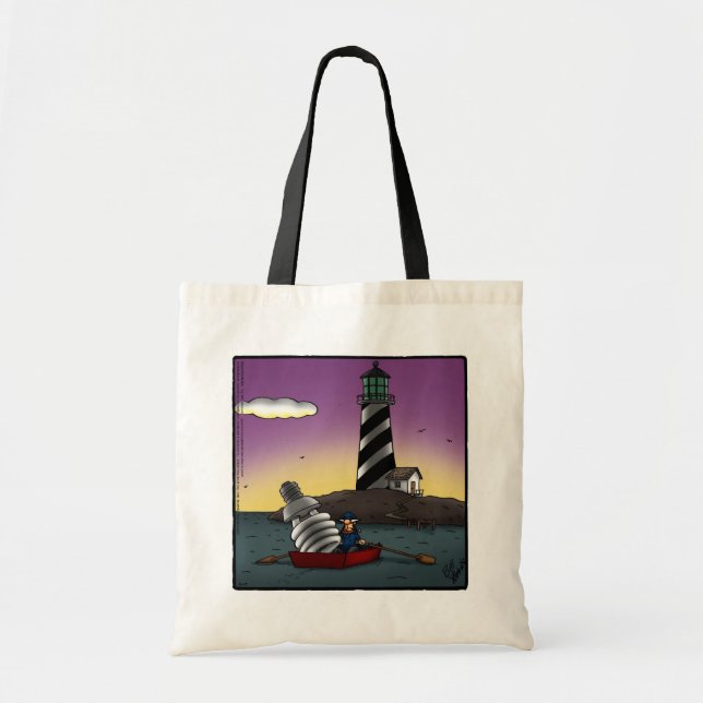 Bolso De Tela Humor gracioso del faro Tote Bag (Frente)