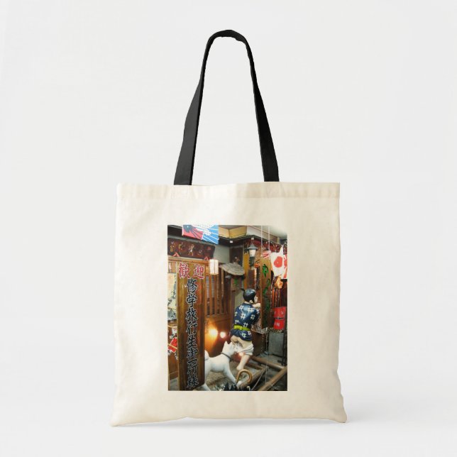 Bolso De Tela Humor japonés - Perro sacando pantalones (Frente)