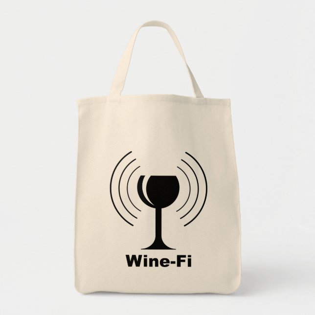 Bolso De Tela Humor Wine-Fi (Frente)