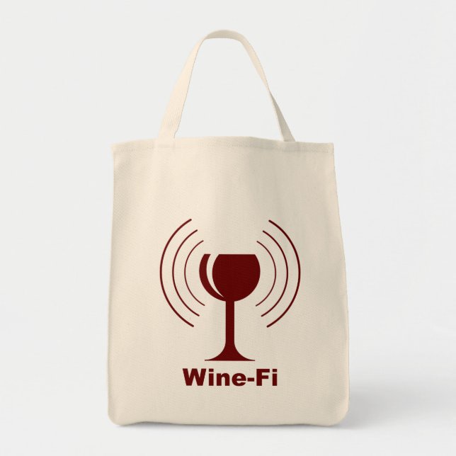 Bolso De Tela Humor Wine-Fi (Frente)