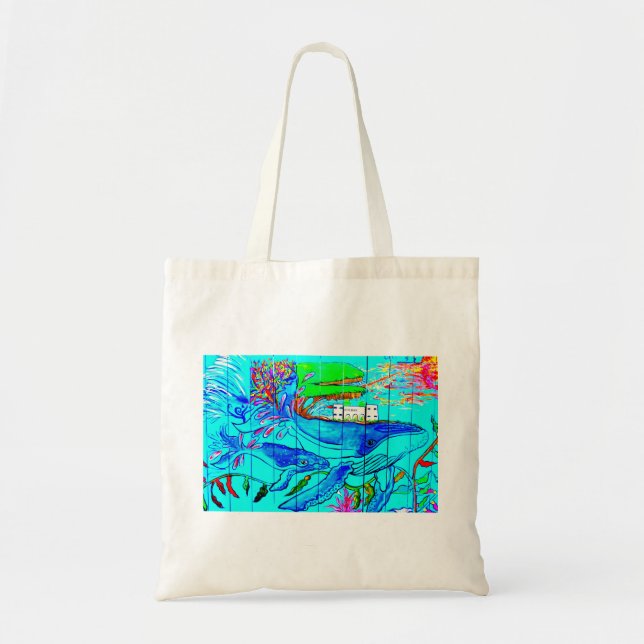 Bolso De Tela humpback whales tote bag (Frente)