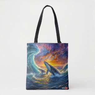 Bolso De Tela Humpbacks en diseño espacial por Rich AMeN Gill