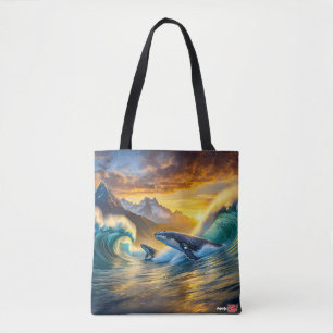 Bolso De Tela Humpbacks en Sunset Design por la rica AMeN Gill