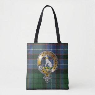 Bolso De Tela Hunter Tartan & Badge
