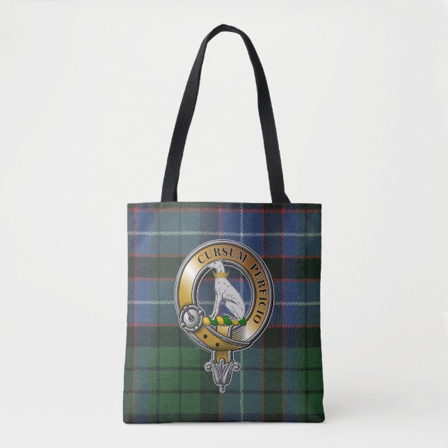 Bolso De Tela Hunter Tartan & Badge (Anverso)