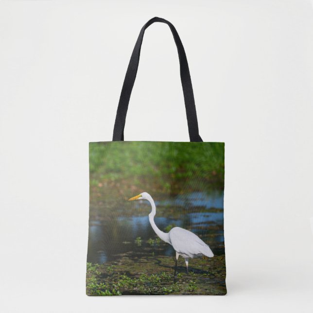 Bolso De Tela Hunting Egret (Anverso)