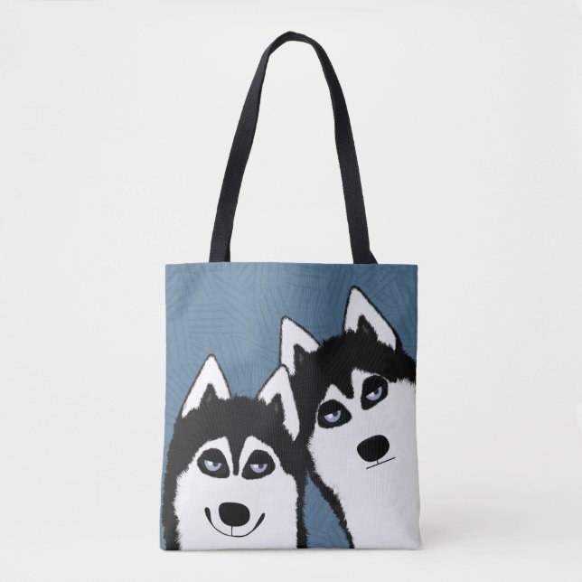 Bolso De Tela Huskies Allover Tote Bag (Anverso)
