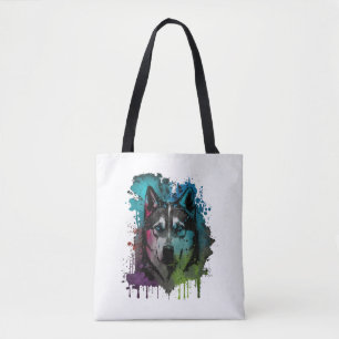 Bolso De Tela Husky Dog