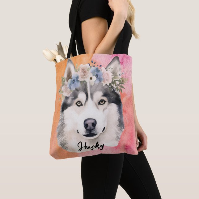 Bolso De Tela Husky Dog (Detalle)