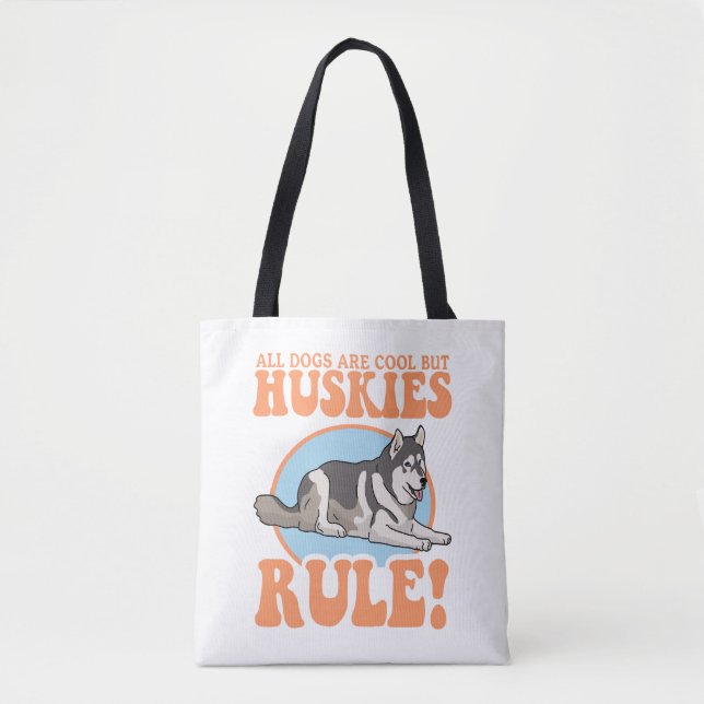 Bolso De Tela Husky Dog Owner Huskies (Anverso)