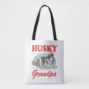 Bolso De Tela Husky Grandpa Dog Owner Siberian Husky