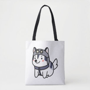 Bolso De Tela Husky Pilot Dog Lover Malamute